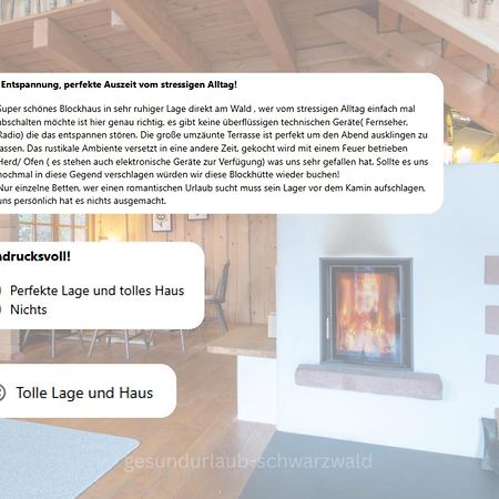Schwarzwald Blockhaus - Sauna - Kamin - Mit Bettwaesche Und Handtuecher Schenkenzell Eksteriør bilde