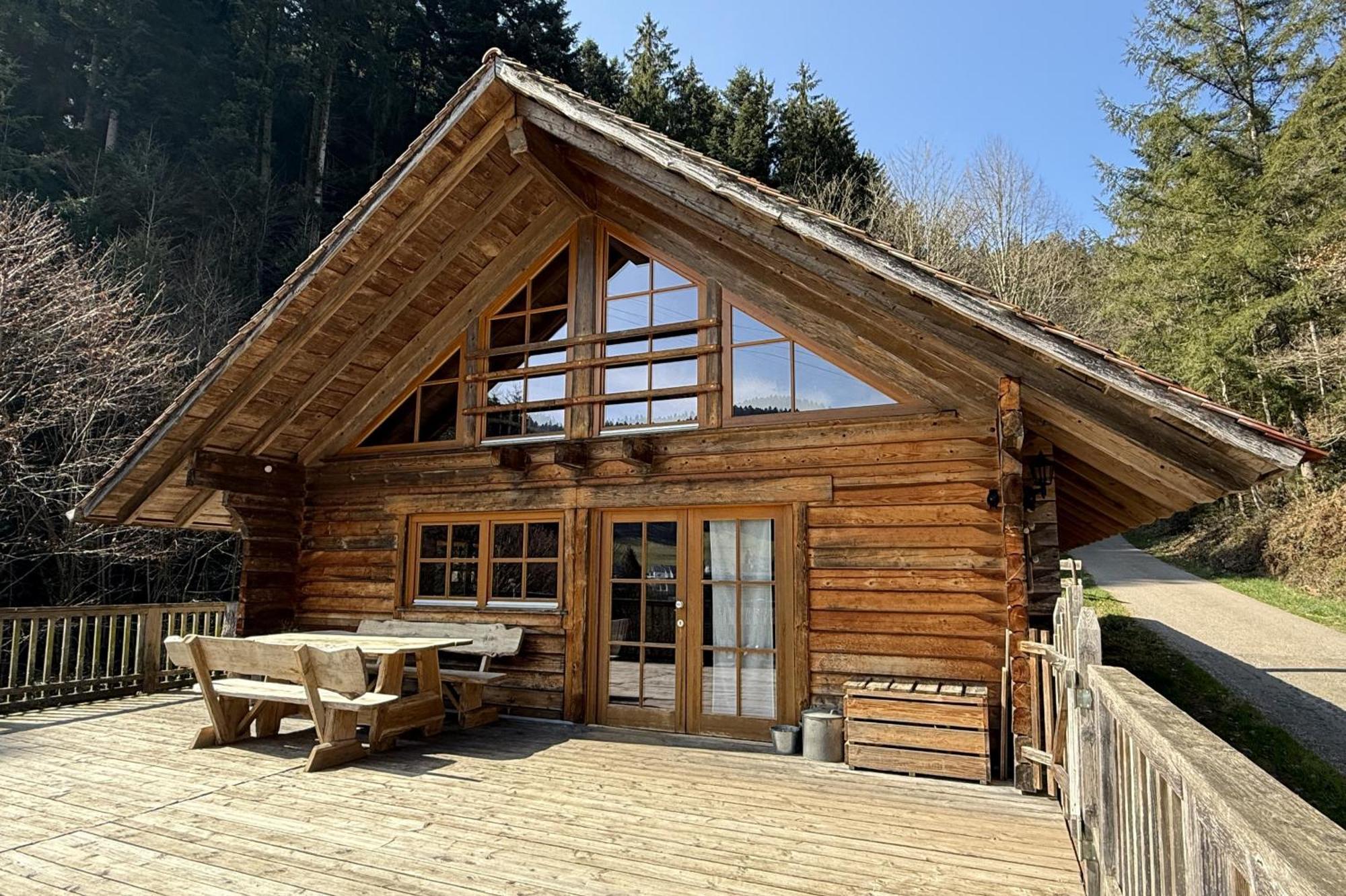 Schwarzwald Blockhaus - Sauna - Kamin - Mit Bettwaesche Und Handtuecher Schenkenzell Eksteriør bilde